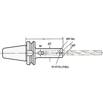 NBT50-MTA2-180 2LOCKモールステーパスリーブA型(タング式) 1個 日研