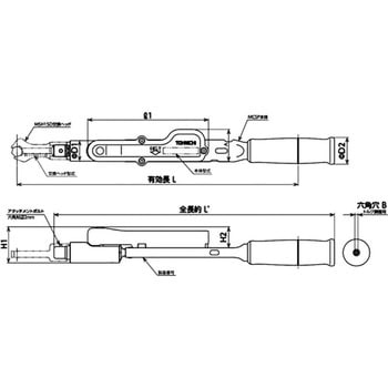 【オーダー】(トルク指定)ポカヨケ スパナ交換ヘッド式マーキング単能形トルクレンチ MCSP 東日製作所