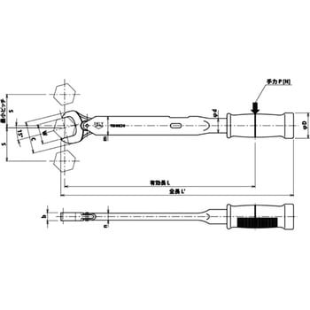 トルク指定】配管用スパナヘッド付単能形トルクレンチ SP2-H 東日