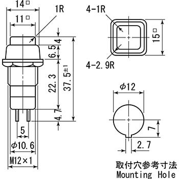 押ボタンスイッチ MS-198/DS-199