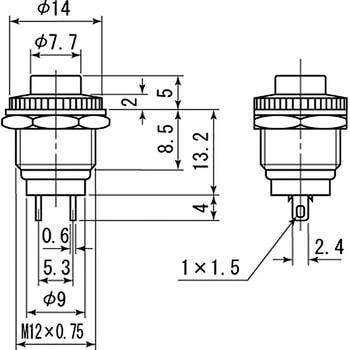 押ボタンスイッチ DS-016/MS-016 ミヤマ電器