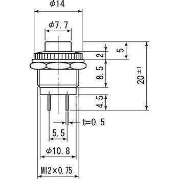 MS-016 押ボタンスイッチ DS-016/MS-016 1個 ミヤマ電器 【通販