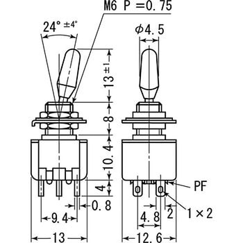 トグルスイッチ MS-165～169シリーズ ミヤマ電器