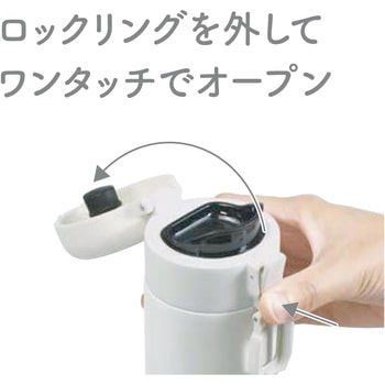カフェマグ シームレスワンタッチマグボトル700 パール金属