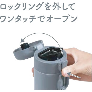 カフェマグ シームレスワンタッチマグボトル700 パール金属