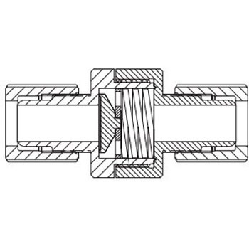 CV-1シリーズ   PTFEチェック弁       3/8"パーフレアー Parker