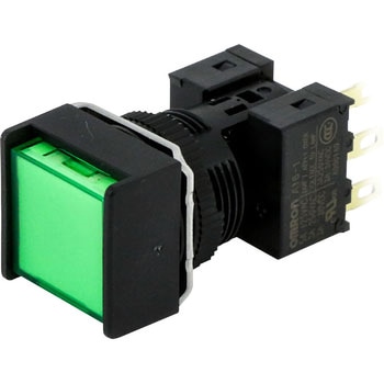 押ボタンスイッチ(正方形)(LED)(丸胴形Φ16) A16 omron(オムロン)