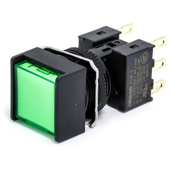 押ボタンスイッチ(正方形)(LED)(丸胴形Φ16) A16 omron(オムロン)