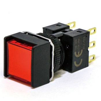 押ボタンスイッチ(正方形)(LED)(丸胴形Φ16) A16 omron(オムロン)