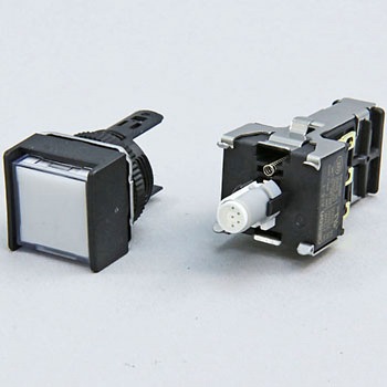 押ボタンスイッチ(正方形)(LED減圧照光機能内蔵)(丸胴形Φ16) A16 omron(オムロン)