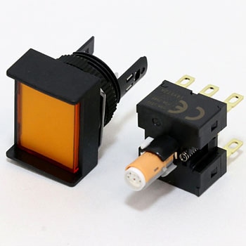 押ボタンスイッチ(長方形)(LED)(丸胴形Φ16) A16 omron(オムロン)