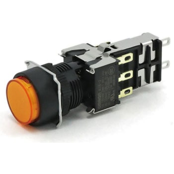 押ボタンスイッチ(丸形)(LED減圧照光機能内蔵)(丸胴形Φ16) A16 omron(オムロン)