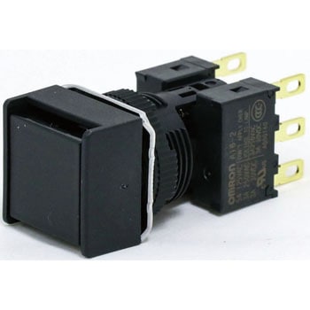 押ボタンスイッチ(正方形)(非照光)(丸胴形Φ16) A16 omron(オムロン)