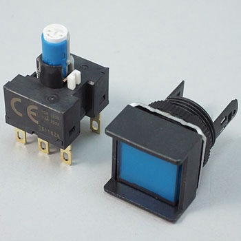 押ボタンスイッチ(正方形)(LED)(丸胴形Φ16) A16 omron(オムロン)