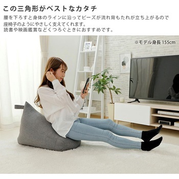 三角スゴビーズクッション セルタン