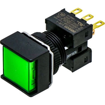押ボタンスイッチ(正方形)(LED)(丸胴形Φ16) A16 omron(オムロン)