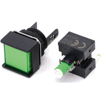 押ボタンスイッチ(正方形)(LED)(丸胴形Φ16) A16 omron(オムロン)