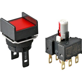 押ボタンスイッチ(正方形)(LED)(丸胴形Φ16) A16 omron(オムロン)