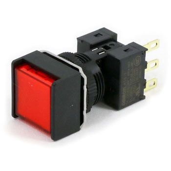 押ボタンスイッチ(正方形)(LED)(丸胴形Φ16) A16 omron(オムロン)