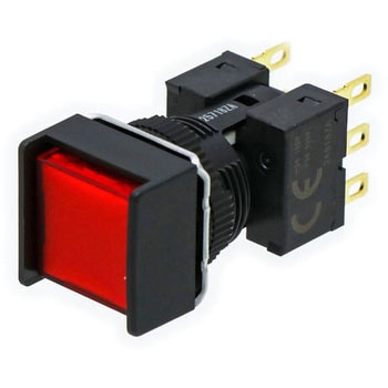 押ボタンスイッチ(正方形)(LED)(丸胴形Φ16) A16 omron(オムロン)