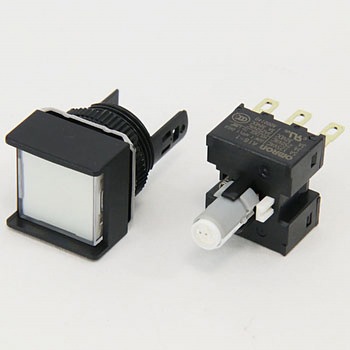 押ボタンスイッチ(正方形)(LED)(丸胴形Φ16) A16 omron(オムロン)