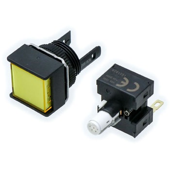押ボタンスイッチ(正方形)(LED)(丸胴形Φ16) A16 omron(オムロン)