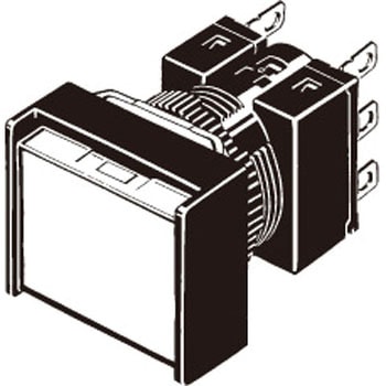 押ボタンスイッチ(長方形)(LED減圧照光機能内蔵)(丸胴形Φ16) A16 omron(オムロン)