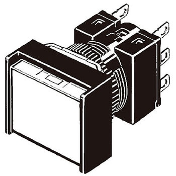 押ボタンスイッチ(長方形)(LED)(丸胴形Φ16) A16 omron(オムロン)