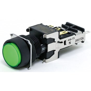 押ボタンスイッチ(丸形)(LED減圧照光機能内蔵)(丸胴形Φ16) A16 omron(オムロン)