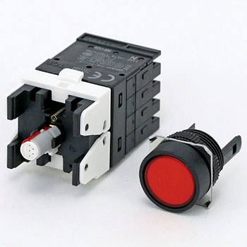 押ボタンスイッチ(丸形)(LED減圧照光機能内蔵)(丸胴形Φ16) A16 omron(オムロン)