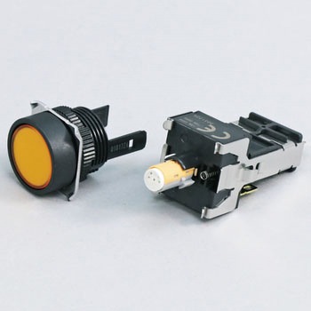 押ボタンスイッチ(丸形)(LED減圧照光機能内蔵)(丸胴形Φ16) A16 omron(オムロン)