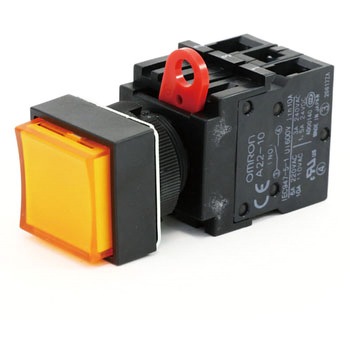 押ボタンスイッチ(角形)(突出形)(LED照光減圧ユニットなし)(丸胴形Φ22/25) A22L omron(オムロン)