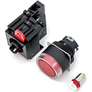 押ボタンスイッチ(丸形)(フルガード形)(LED照光減圧ユニットなし)(丸胴形Φ22/25) A22L omron(オムロン)