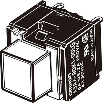 小形押ボタンスイッチ(正方形)(小形角胴) A3A omron(オムロン)