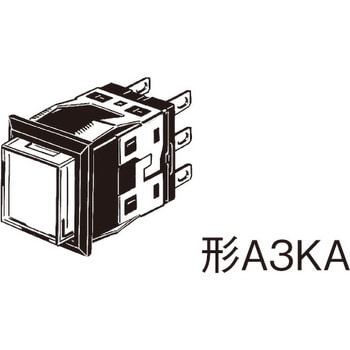 照光押ボタンスイッチ(正方形)(角胴形) A3K omron(オムロン)