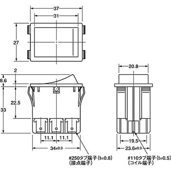 リセット機能付きロッカースイッチ A8G omron(オムロン)
