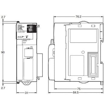 CJ2M-CPU15 SYSMAC CJシリーズ CJ2M CPUユニット オムロン(omron) 外形寸法31×75×90mm - 【通販モノタロウ】