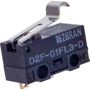 極超小形基本スイッチ(ヒンジ・アール・レバー形) D2F omron(オムロン)