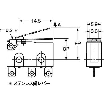 シール形超小形基本スイッチ D2SW omron(オムロン)