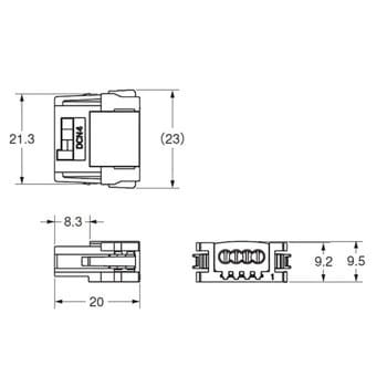 DCN4-BR4 DeviceNet 周辺機器用専用ケーブル用支線圧接コネクタ