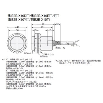 スタンダードタイプ近接センサ E2E 直流3線式 オムロン(omron) 近接センサ本体 【通販モノタロウ】