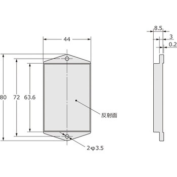 回帰反射板 形E3ZM-B専用 omron(オムロン)