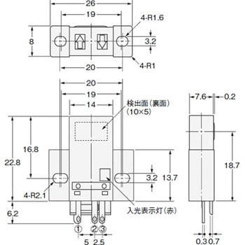 EE-SPY311 フォト・マイクロセンサ 限定反射形コネクタタイプ EE-SPY31