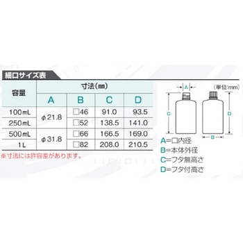 Jボトル 角型細口 滅菌済 ニッコー