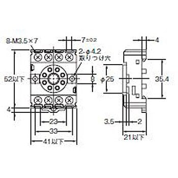 PF083A-E 共用ソケット 丸形ソケット PF(表面接続) 1個 オムロン(omron