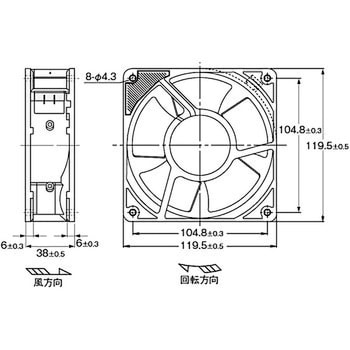 R87T-A1A15HP AC軸流ファン R87T(端子タイプ) 1個 オムロン(omron