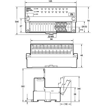 SRT2-ID16 リモートI/Oターミナル トランジスタタイプ SRT2-ID/OD(-1) 1個 オムロン(omron) 【通販モノタロウ】