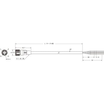 丸型防水コネクタ ケーブル付コネクタ ソケット片側コネクタ XS5 omron(オムロン)