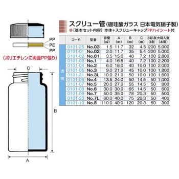 0101-2304 FCスクリュー管瓶 1箱(50本) マルエム(理化学・容器) 【通販
