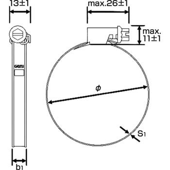 Cx T9 8 ステンレスバンド W4 Sus304 Gemi サイズ 8 12mm バンド径 9mm Cx T9 8 1箱 10個 通販モノタロウ 39116883